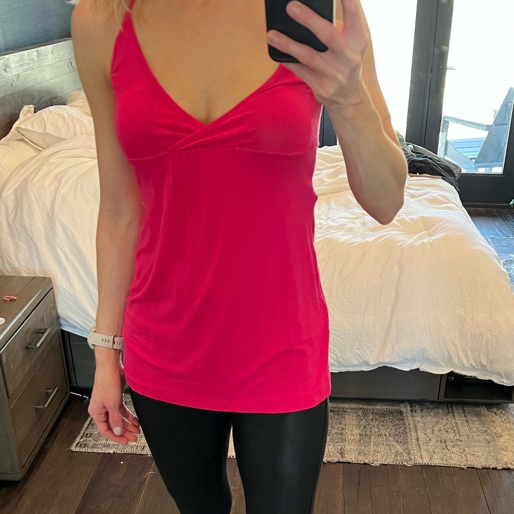 Hot pink spaghetti strap top